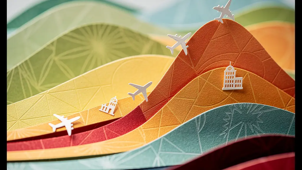 Visualisation abstraite des variations de prix selon la période de réservation