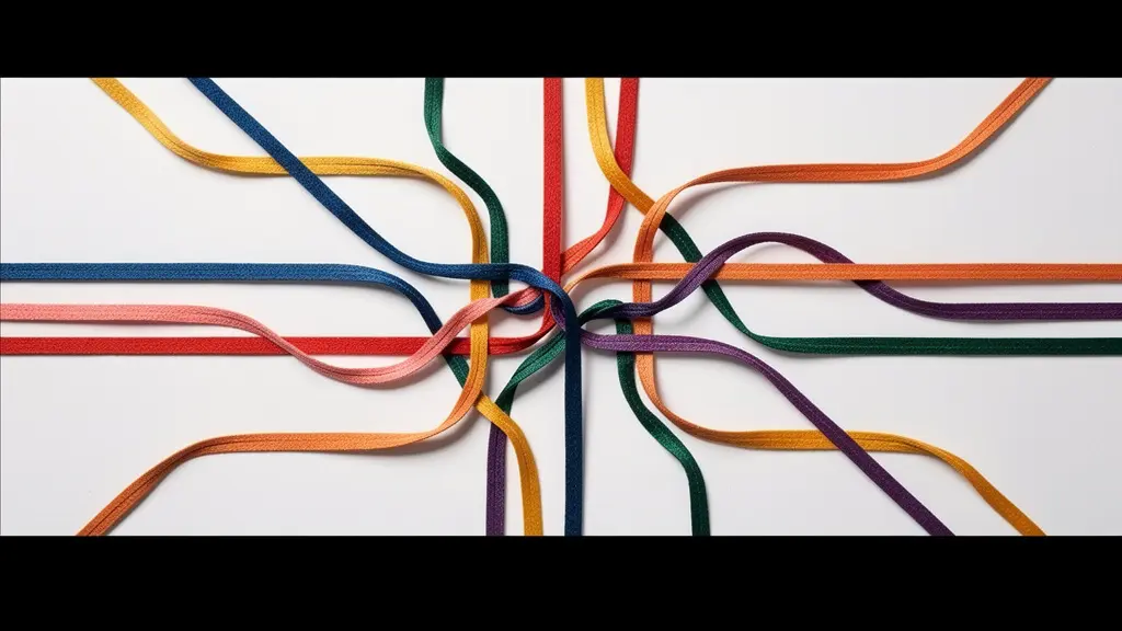 Plan de métro stylisé avec trajets optimisés et zones colorées représentant des thématiques de visite