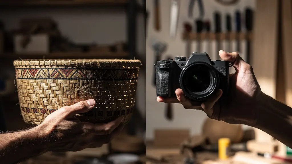 Échange culturel authentique entre voyageur et artisan local dans un atelier traditionnel