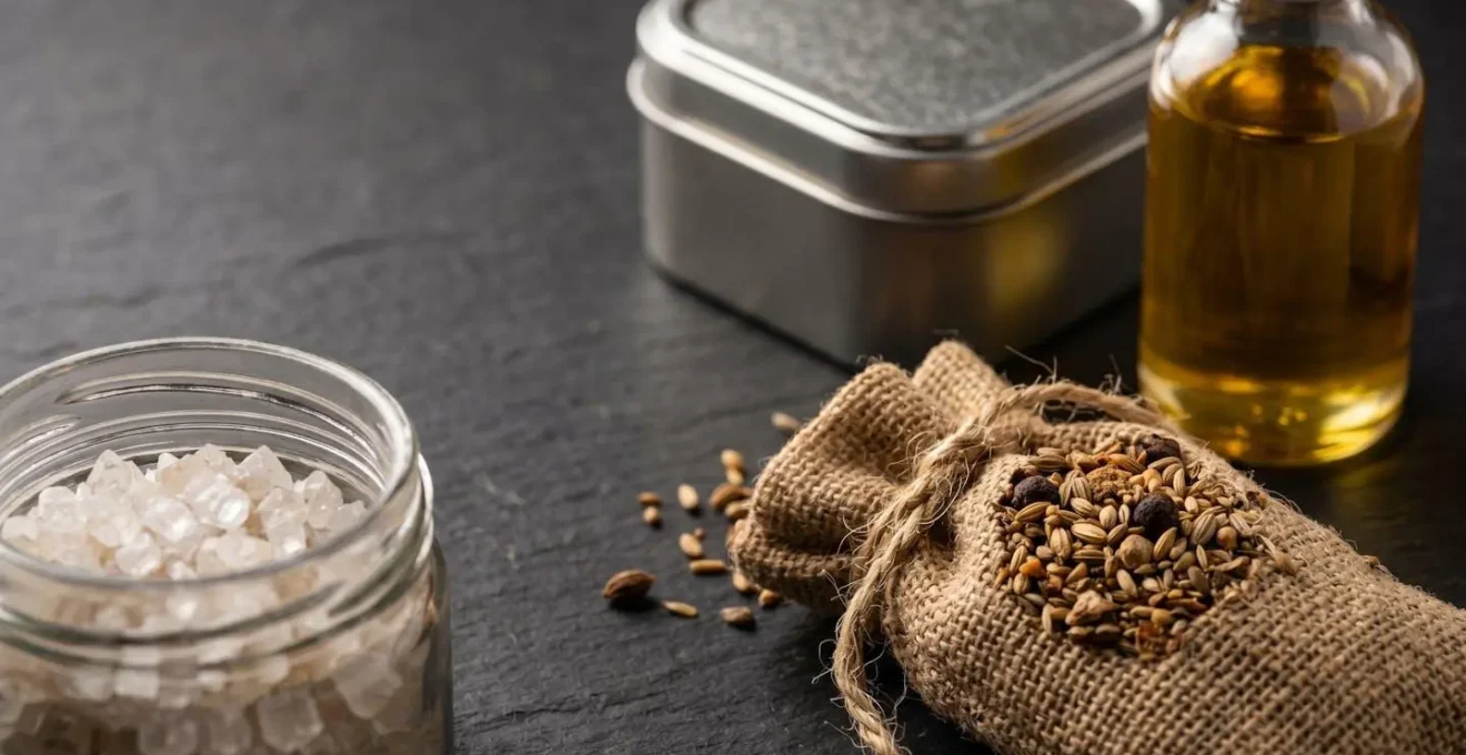 Sélection de produits culinaires autorisés en douane - épices séchées et conserves artisanales