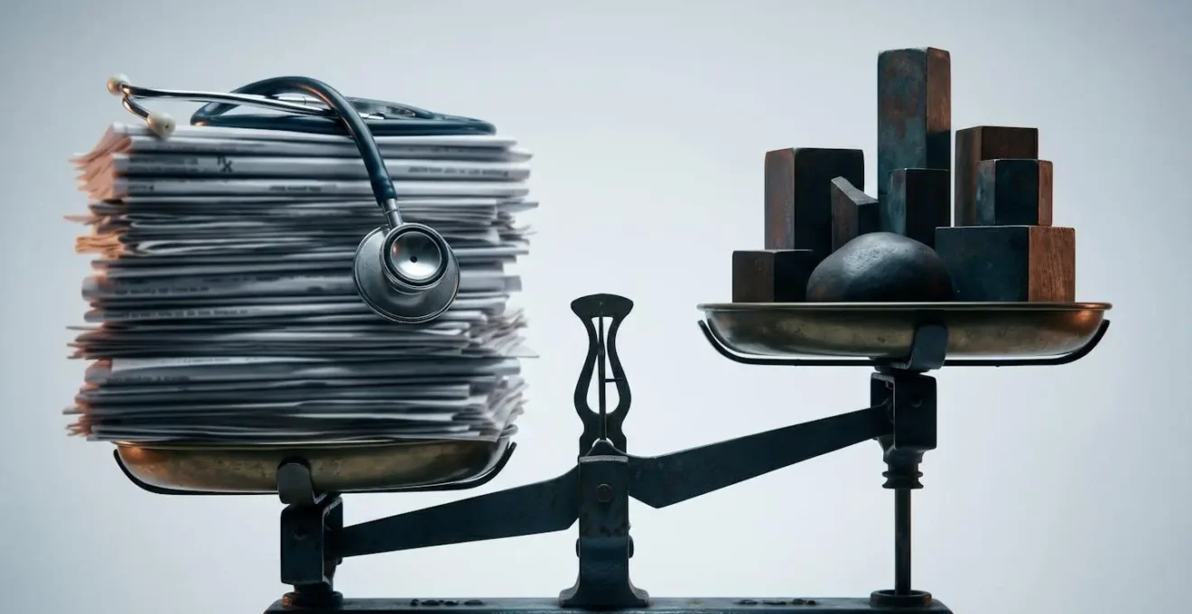 Représentation symbolique des coûts de santé élevés aux États-Unis